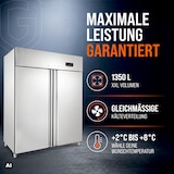 thumbnail of GastroHero Kühlschrank GNH1410TNM | 1350 Liter | GN 2/1 | Edelstahl | Energiesparend | LED Innenbeleuchtung | für Gastronomie und Großküche