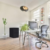 thumbnail of m-office Archivador Metálico Negro de Oficina con 2 Cajones y Cerradura para Carpetas A4 y Folios, Mueble Cajonera de 62 x 46 x 72 cm (2 unds)