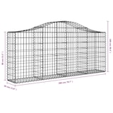 thumbnail of vidaXL Gabionen mit Hochbogen 6 Stk. 200x30x80/100 cm Verzinktes Eisen