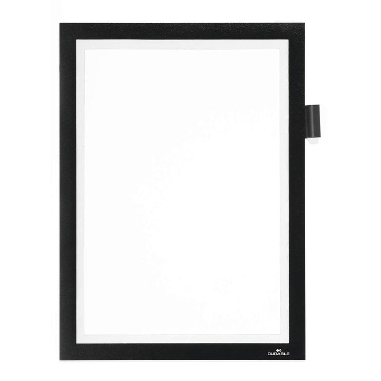 DURABLE DURAFRAME Note DIN A4 Inforahmen Selbstklebend Schwarz Kunststoff 4993-01 23,5 (B) x 0,5 (T) x 37 (H) cm