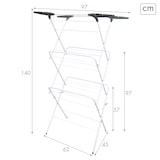 thumbnail of Max Home Cavalete de roupa dobrável de 3 alturas 61x44x138 cm com barra amovível
