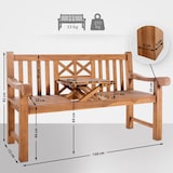 thumbnail of Banc en teck Luka Teck/150 cm
