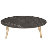 thumbnail of tectake Ovale salontafel Acerra, marmerlook 100x50x34,5 cm  Natuur