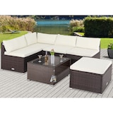 thumbnail of CASARIA® Polyrattan Lounge Set Perth braun/creme