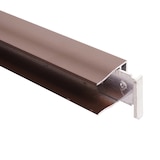 thumbnail of Abschluss-Set für WPC-Sichtschutz Sarthe, Abschlussprofil Windschutz, Alu-Pfosten ~ 180cm, braun