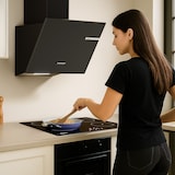 thumbnail of Extrator de cozinha CIARRA Exaustor de parede inclinado A+ 580m³/h 60cm 3 níveis, recirculação e exaustão de ar VM6765AB