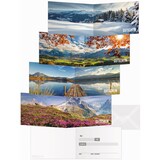 thumbnail of Gutscheinkarte Set A6 12+12 Stück Mountain landscapes by seasons 300g