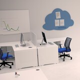 thumbnail of Rocada silla respaldo malla y asiento naranja