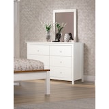 thumbnail of Möbilia Kommode | 6 Schubladen | Kiefer massiv | weiß | B 130 x T 45 x H 80 cm