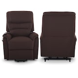 thumbnail of Fernsehsessel mit Aufstehhilfe, Relaxsessel mit elektrischer Liegefunktion, 2 Motoren, 120 kg belastbar, Mikrofaser, Dunkelbraun, Raburg Jan