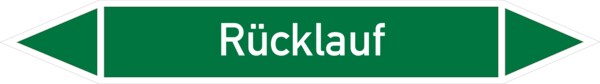 Rohrleitungskennzeichen Rücklauf - 270x37 mm Folie selbstklebend