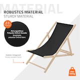 thumbnail of ECD Germany 10er Set Liegestuhl klappbar Schwarz Holz, verstellbar 3 Positionen bis 120 kg, Sonnenliege Gartenliege Strandstuhl