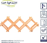 thumbnail of San Ignacio KINVARA - Zusammenklappbarer Flaschenständer aus Bambus, 54 x 15 x 21,5 cm