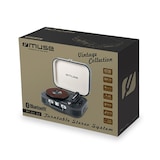 thumbnail of Platine vinyle stéréo Noire 33/45/78 tours avec enceintes intégrées - USB/SD/AUX - Prise casque+clé USB 32Go