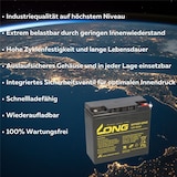thumbnail of Kung Long Akku 12V 22Ah Bleibatterie WP22-12NE Zyklenfest