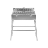 thumbnail of METRO PROFESSIONAL Holzkohlegrill Zondaro, 58 x 31 cm, mit drehbares Spießsystem, Edelstahl, silber