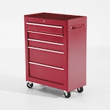 thumbnail of HOMCOM Carrinho de Ferramentas para Oficina com Rodas e 5 Gavetas Fechadura e Alça Lateral 61,5x33x85 cm Vermelho
