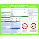 thumbnail of Bequet Pancarte affichage Code du Travail + 1 feutre sec plastique blanc 47 x 60 cm