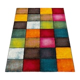 thumbnail of Teppich Kurzflor Karos Wohnzimmer schmutzabweisend Mehrfarbig Läufer 60x110 | 100% Polypropylen, Rücken aus Jute | Florhöhe: 12 mm | pflegeleicht