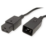 thumbnail of BACHMANN Netzkabel IEC320/C19-C20 16A/250V Kaltgeräteanschluss, schwarz, 1 m