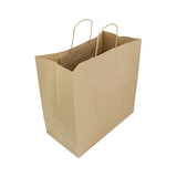 thumbnail of MONOUSO - Papieren zak met handgrepen kraft bruin 115g/m² 31+20x32cm (25 stuks)