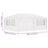 thumbnail of vidaXL Profi-Partyzelt mit Seitenwänden 4×6 m Weiß 90 g/m²