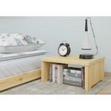 thumbnail of Nachtkästchen niedriger Nachttisch ohne Schublade Kiefer massiv lackiert 90.20-K15