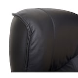 thumbnail of MCA Relaxsessel Hamilton, Fernsehsessel Hocker, Echtleder 130kg belastbar ~ schwarz, honigfarben