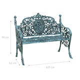 thumbnail of Biscottini Gartenbank Balkon - Außenbank 105x62x90 cm - Gartensofa für den Außenbereich - Bank aus Gusseisen - Gartensofa