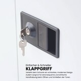 thumbnail of BISLEY Universal Flügeltürenschrank abschließbar - Stahlschrank mit 3-Punkt-Schloss & Flügeltüren - Aktenschrank aus Metall mit 4 Fachböden für 5