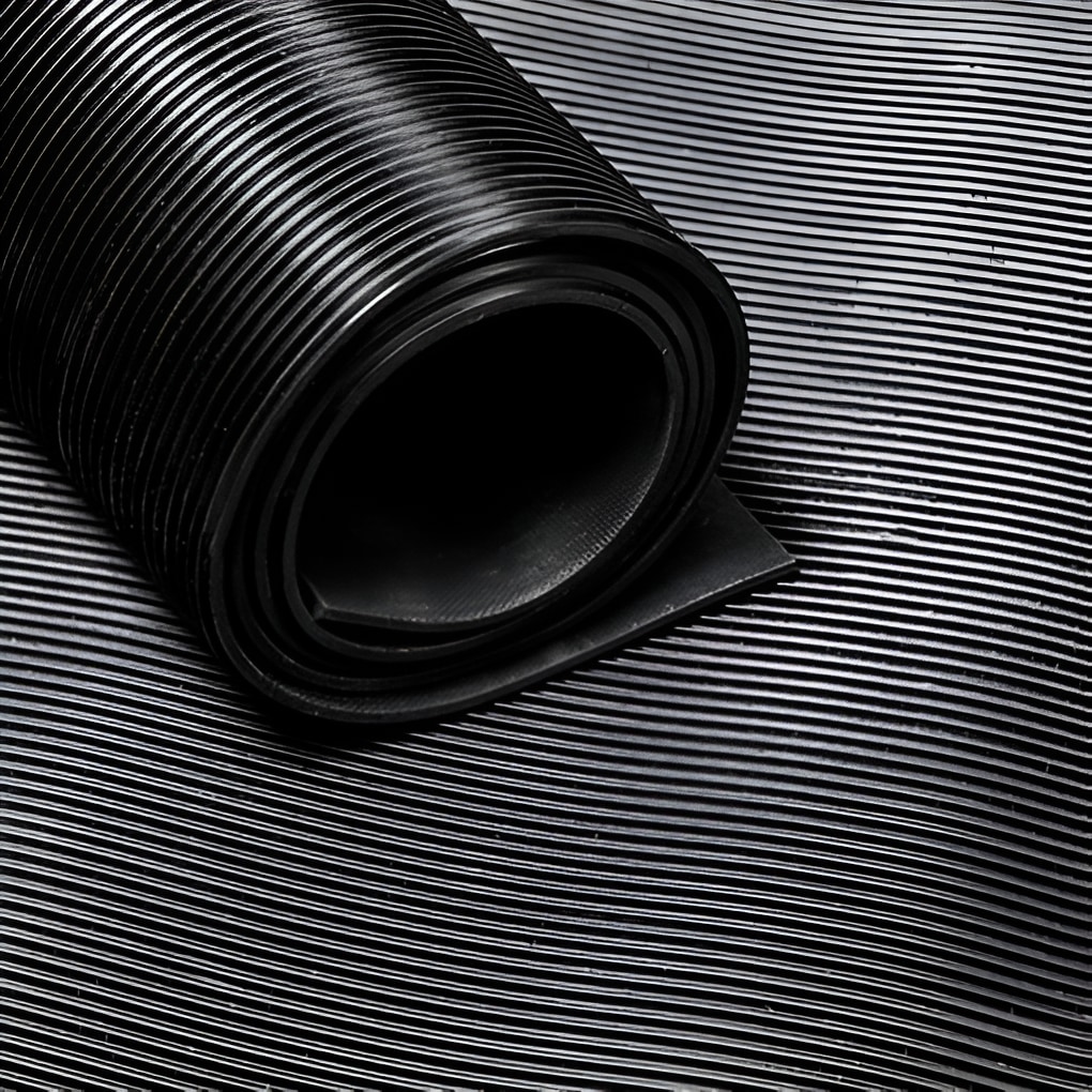 Arquiservi - Suelo en Rollo Goma Rayado 3MM 1,20X10 (12M2) Suelo Industrial Resistente para talleres, garajes y comercios