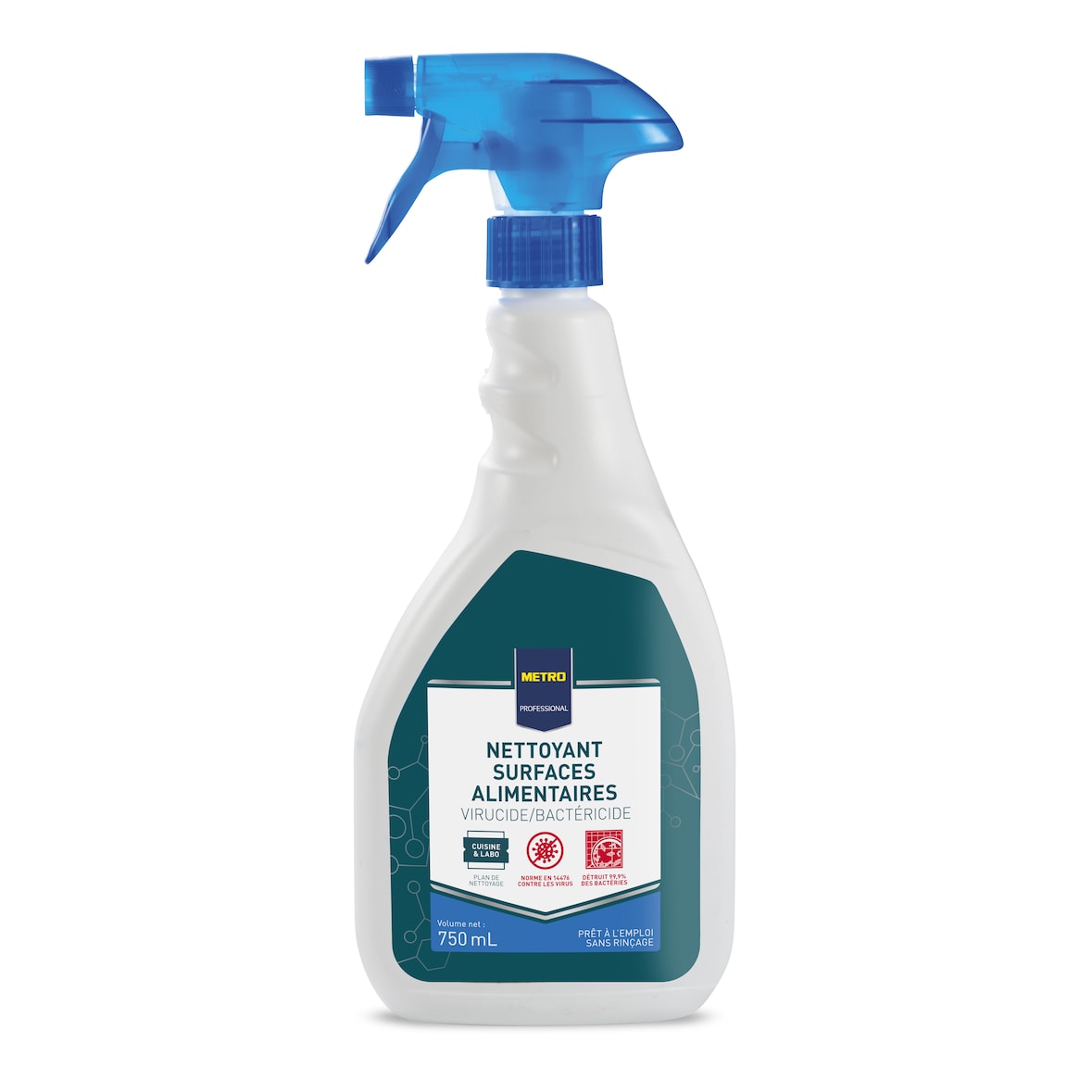 METRO PROFESSIONAL Nettoyant surfaces alimentaires bactéricide 750 ml