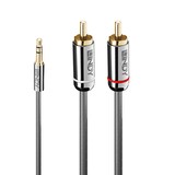 thumbnail of Lindy 35336 Audio-Kabel 5 m 3.5mm 2 x RCA Anthrazit