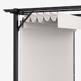 thumbnail of Blumfeldt Pantheon Robust Pergola 3x3m wetterbeständig Stahl pulverbeschichtet seitliche Rollläden Beige