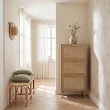 thumbnail of KLAST Zapatero estrecho en madera color natural y ratán natural Tahiti