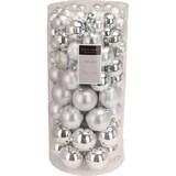 thumbnail of WellHome - Set mit 100 silbernen Weihnachtskugeln in PET-Röhren mit verschiedenen Designs und Oberflächen