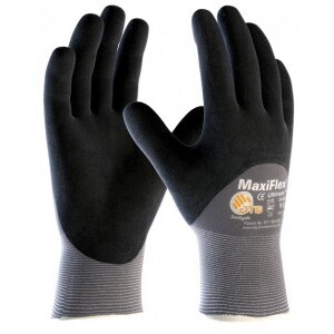 12 Paar `MaxiFlex Ultimate` 3/4 beschichtet, Nylon-Strickhandschuhe,  Nitril beschichtet,Kat. 2 (34-875) - Größe 9 (L)