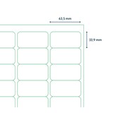 thumbnail of Universele A4 etiketten 25 vel 63,5x33,9 mm TRANSPARANT, voordeelpak: 3x 25 vel