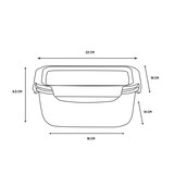 thumbnail of Cuitisan – Boite alimentaire rectangulaire en inox compatible au micro-ondes – 1800ml