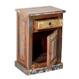 thumbnail of SIT Möbel Commode | 1 tiroir, 1 porte | Bois de récupération peint, coloré | L 55 x P 34 x H 73 cm