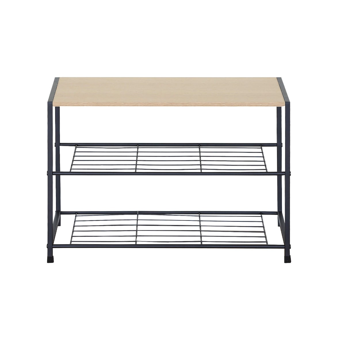 Rebecca Mobili Scarpiera da Ingresso Organizer per Scarpe in Metallo con 3 Ripiani