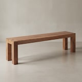 thumbnail of Sitzbank Landhaus-Stil: Massivholz Akazie, 200 kg Belastung, handgefertigt. Beige, 160x35x45 cm | Kadima Design