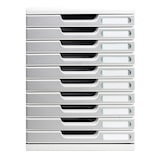 thumbnail of Exacompta 302041D 1x MODULO modulaire ladenbox met 10 gesloten laden voor documenten A4+, Office, grijs-graniet