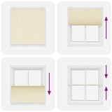 thumbnail of vidaXL Plissee Creme 115x150 cm Stoffbreite 114,4 cm Polyester