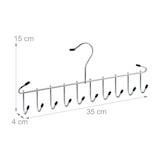 thumbnail of Relaxdays Gürtelhalter 3er Set, Metall, platzsparend, 12 Haken, Krawatten, Schals & Gürtel, Krawattenhalter, silber
