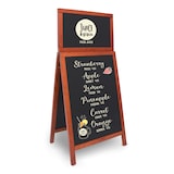 thumbnail of Securit® Stoepbord "Duplo-Top" - Mahonie - Gelakt rubberhout - 55x120cm
