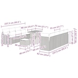 thumbnail of vidaXL 11-teiliges Gartensofa-Set mit Kissen in Beige aus Poly-Rattan und Akazie