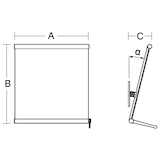 thumbnail of pba 01 Kippspiegel 515mm mit Bedienhebel 615x515mmx14 Grad, Nylonrahmen