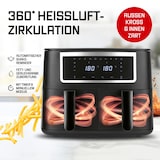 thumbnail of GOURMETmaxx Doppelkammer-Heißluftfritteuse 2 x 4 L - Touch, Timer, 10 Programme