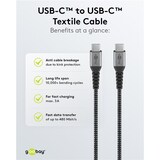 thumbnail of goobay 49302 goobay USB C Kabel 1,0 m schwarz, grau